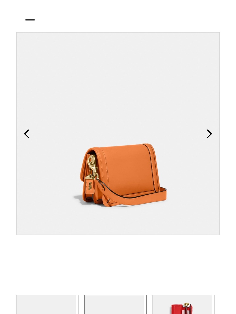 Coach Hero Crossbody Bag in Orange with Gold Hardware - Picture 2 of 13